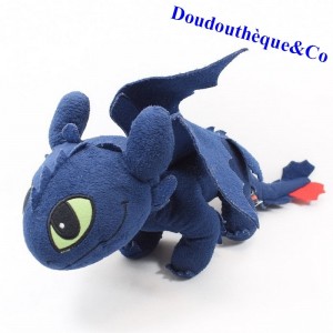 Peluche dragon Krokmou DREAMWORKS Dragons bleu 50 cm
