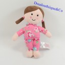 Doudou girl PRIMARK EARLY DAYS pyjama pink flowers 22 cm