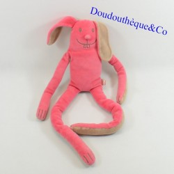 Doudou rabbit DPAM pink and taupe long legs From the Same to the Same 37 cm