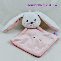Blanket flat rabbit BARLEY SUGAR pink white