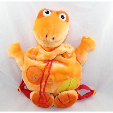 Backpack plush dinosaur Casimir Children's Island 70s with pocket in front 36 cm