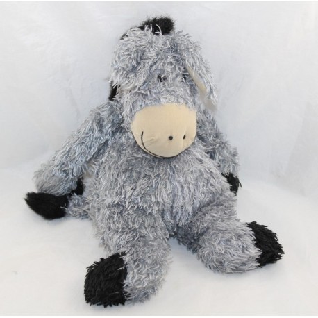 Doudou donkey JELLYCAT gray black long hair microbeads 27 cm