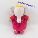 Elefante di peluche Celestial IDEAL Babar abito rosa 23 cm