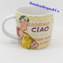 Ceramic mug Cleopatra and Cesar of Asterix and Obelix cup Hello 9 cm