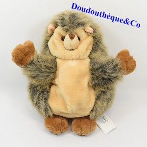 Plush puppet hedgehog IKEA Titta brown beige 29 cm