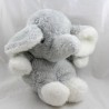 Peluche elefante AJENA grigio vintage bianco vecchio 26 cm