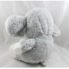 Peluche elefante AJENA grigio vintage bianco vecchio 26 cm