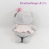 Teddybär ORCHESTRA herzgrau und rosa Knoten 27 cm