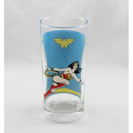 Transparentes Glas Wonder Woman DC COMICS Schnelle blaue Superheldin 13 cm