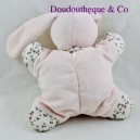 Doudou coniglio semi piatto BOUT'CHOU Monoprix fiori rosa