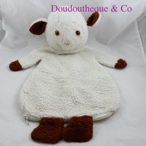 Peluche range pyjama mouton AJENA vintage blanc marron