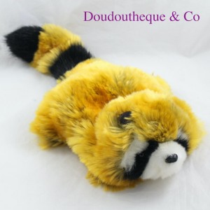 Doudou Puppe Panda rot LES ROUSSETS braun lange Haare