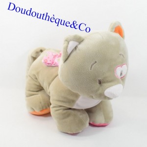 Peluche chat NOUKIE'S Iris et Babette beige rose 40 cm