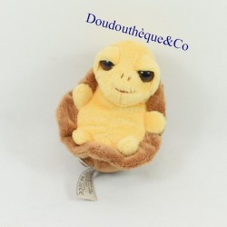 Plush turtle BUKOWSKI brown and yellow sitting 10 cm