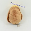 Peluche tortue BUKOWSKI marron et jaune assis 10 cm