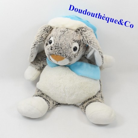 Plüschkaninchen CMP Schal LES ORRES weiß und grau 35 cm Plüschkaninchen CMP Schal LES ORRES weiß und grau 35 cm
