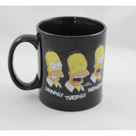 Taza Día de la Semana Homer Simpson Daily Homer Negro Expresiones coleccionistas Rostro 10 cm