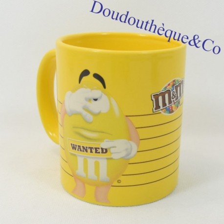 Becher M&M'S gelb Limitierte Edition "WANTED" Keramik 2013 10 cm Becher M&M'S gelb Limitierte Edition "WANTED" Keramik 2013 10 cm