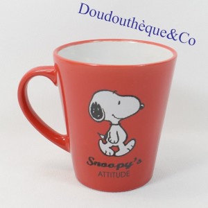 Mug Snoopy THE CONCEPT FACTORY Snoopy's Attitude rouge 10 cm