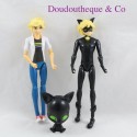 Lot de 3 figurines Miraculous Adrien, Chat Noir et Plagg