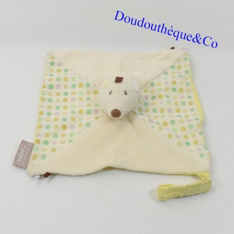 Doudou flacher Igel BEBE 9 quadratischer Aufsatz Brustwarzenkreise 24 cm Doudou flacher Igel BEBE 9 quadratischer Aufsatz Brustwarzenkreise 24 cm