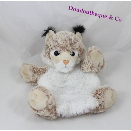 Doudou lynx CREATIONS DANI beige blanc 24 cm