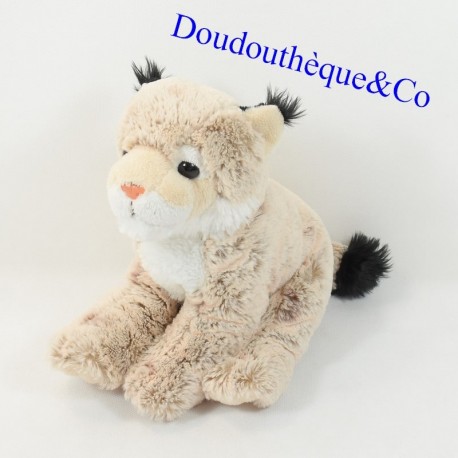 Peluche lynx CREATIONS DANI beige bianco 22 cm