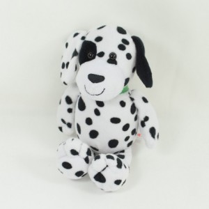 Peluche chien dalmatien FERRERO KINDER blanc et noir 25 cm