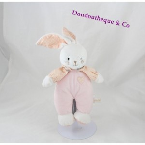 Doudou rabbit DODIE pink my love blanket 24 cm