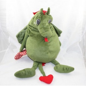 IKEA Flygdrake Dark Green Scottish Heart Dragon Plush 60 cm