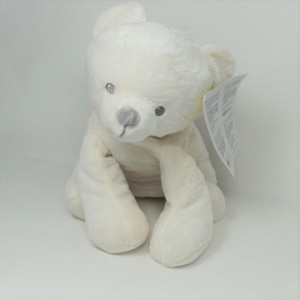 Peluche ours TEX BABY blanc ivoire 28 cm