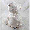 Teddy bear TEX BABY ivory white Carrefour 36 cm