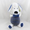 Perro de peluche ORQUESTA Premaman Magichien rayas blancas azul magia 32 cm
