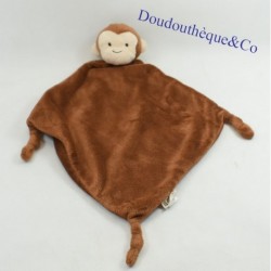 Doudou Flat monkey NATURE PLANET Oeko brown