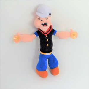 Peluche Popeye le marin avec ventouse vintage 30 cm