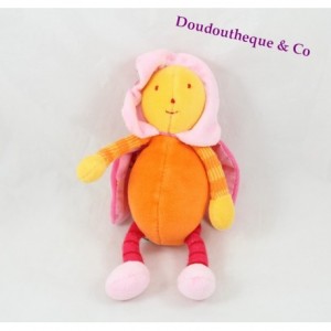 Doudou Louna Bibi MOULIN ROTY orange Blume Bienenglocke 17 cm