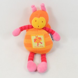 Doudou Louna Glocke MOULIN ROTY orange Blüte Biene 17 cm