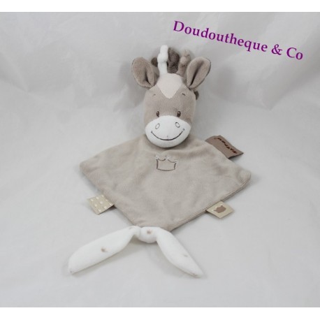 Noa Horse Coperta Piatta NATTOU Max, Noa & Tom Beige Corona Bianca 32 cm Noa Horse Coperta Piatta NATTOU Max, Noa & Tom Beige Corona Bianca 32 cm