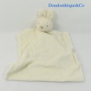 Doudou lapin JELLYCAT et sa couverture beige 18 cm