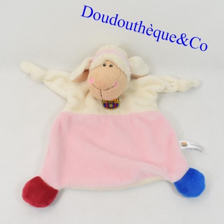 Doudou sheep NICI FC Barcelona pink white 25 cm