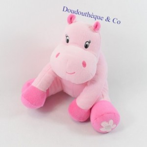 Hipopótamo cachorro ARTHUR Y LOLA campana de flores rosa 21 cm