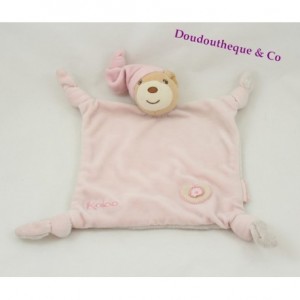 KALOO Lilirose rosa beige Herz flaches Kuscheltier 4 Knoten 28 cm