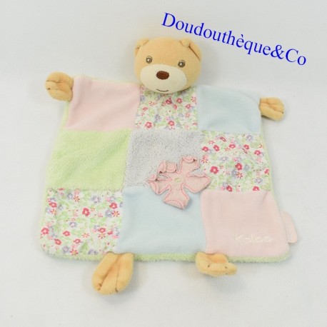 Decke Plattbär KALOO Liberty blau grün rosa Blüten 25 cm Decke Plattbär KALOO Liberty blau grün rosa Blüten 25 cm