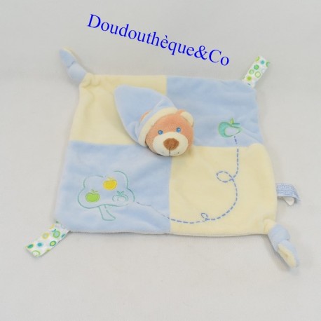 Decke Plattbär Zigeunerbaum Apfel blau beige 23 cm Decke Plattbär Zigeunerbaum Apfel blau beige 23 cm