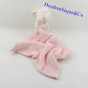 Doudou mouton SIMBA TOYS blanc mouchoir rose 20 cm