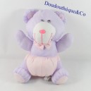 TeddyBär Vintage Style Puffalump Aus Fallschirm Leinwand violett rosa 26 cm