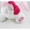 Coniglio peluche FISHER PRICE Puffalump cuore bianco rosa paracadute tela 24 cm