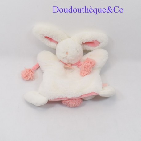 Doudou coniglio DOUDOU ET COMPAGNIE marionnette Pompon rose blanc DC2741 24 cm