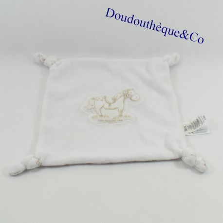 Flat blanket Horse TEX CARREFOUR white and brown 20 cm Flat blanket Horse TEX CARREFOUR white and brown 20 cm