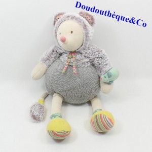 Topo peluche MOULIN ROTY Les Pachats mouse grigio 34 cm